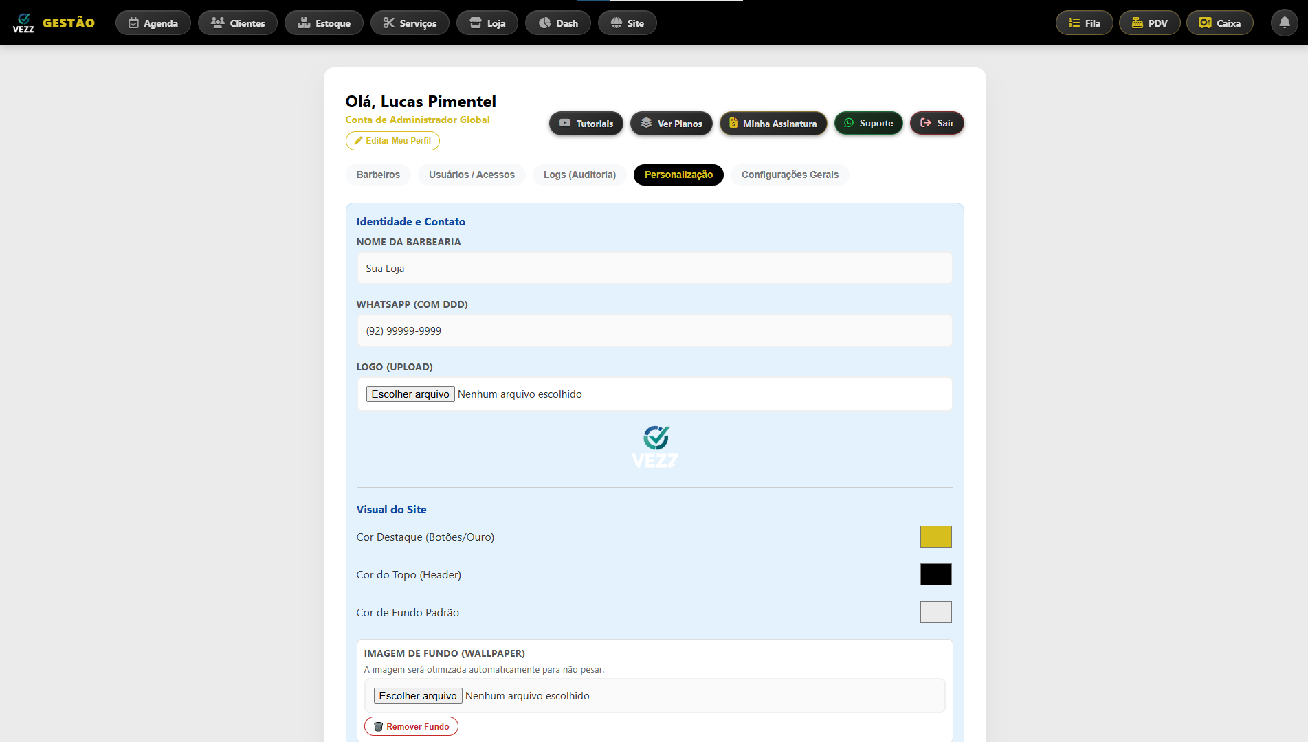 Personalização Tema 2